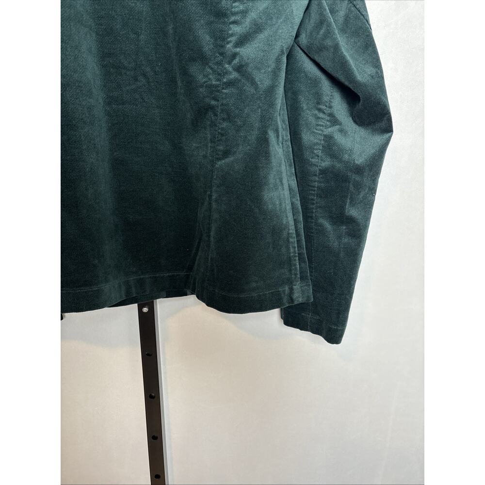NEW J. Jill Green Blazer Jacket Womens Medium Tall Bronze Buttons Pockets Cotton - Picture 6 of 10